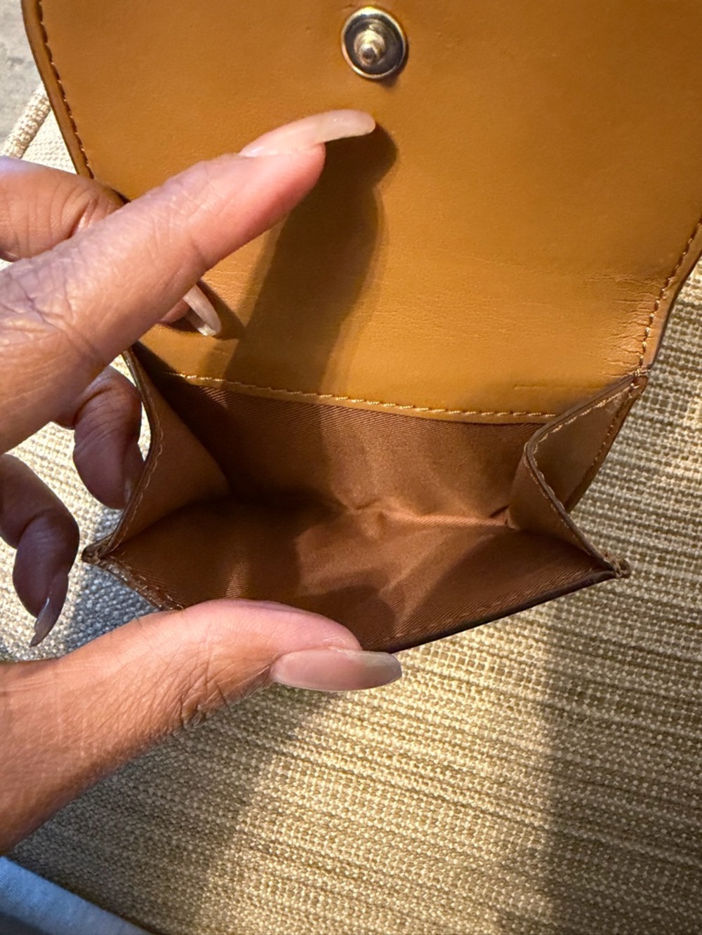 Coach Brown Leather and Canvas Compact Wallet - Picture 8 of 8
